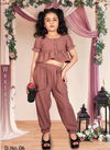 Dark Pink Colour Latest Designer Western Look imported Fancy Piece Kids Wear Collection NYNYWE 06